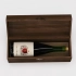 Chest-style box for 1 bottle, dark oiled wood