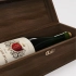 Chest-style box for 1 bottle, dark oiled wood