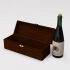 Chest-style box for 1 bottle, wood, stain