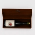 Chest-style box for 1 bottle, wood, stain