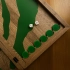 Backgammon, wood with epoxy resin, green
