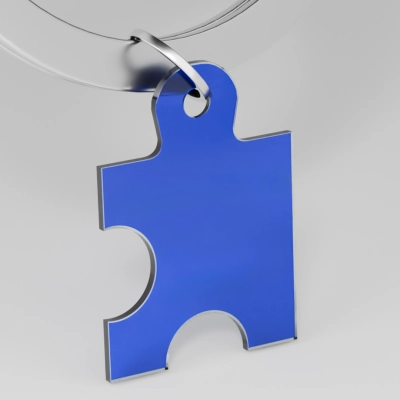 
                                            Pendant - Blue Puzzle Mix for Keychain
                                            