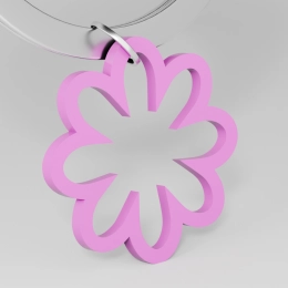 Pendant - Pink Flower Charm Mix