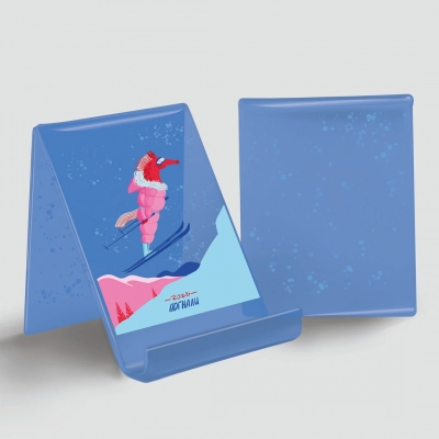 
                                            New Year Phone Stand with Horse, Blue
                                            