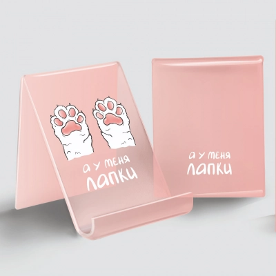 
                                            Phone Stand, Paws, Pink
                                            