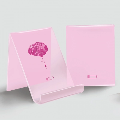 
                                            Phone Stand, Brain Design, Pink
                                            