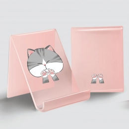 Tablet Stand, Cat Design, Pink