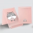 Tablet Stand, Cat Design, Pink