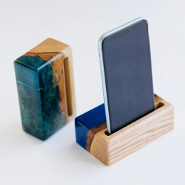 Business card holder, blue