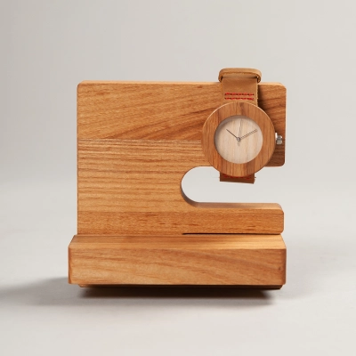 
                                            Phone Stand with Watch Holder
                                            