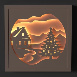 3-D картина с подсветкой «Зимняя сказка»