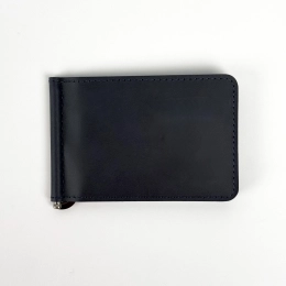 Cardholder made of genuine leather with a money clip