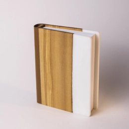 Ash Wood and Epoxy Resin Undated White Planner