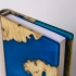 Undated Blue Burl Wood and Epoxy Resin Planner