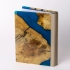 Undated Blue Burl Wood and Epoxy Resin Planner