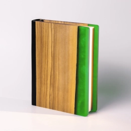 Undated Green Ash Wood and Epoxy Resin Planner