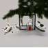 Set of 4 Clear Acrylic Christmas Ornaments