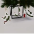 Set of 4 Clear Acrylic Christmas Ornaments