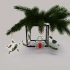 Set of 4 Clear Acrylic Christmas Ornaments