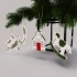 Set of 4 Acrylic Christmas Ornaments