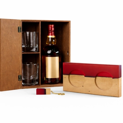 
                                            Gift Set with Epoxy Resin Coaster Holder
                                            