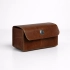 Wooden dominoes in a leather case