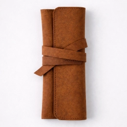 Check presenter made of genuine leather