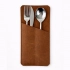 Utensil pouch made of genuine leather