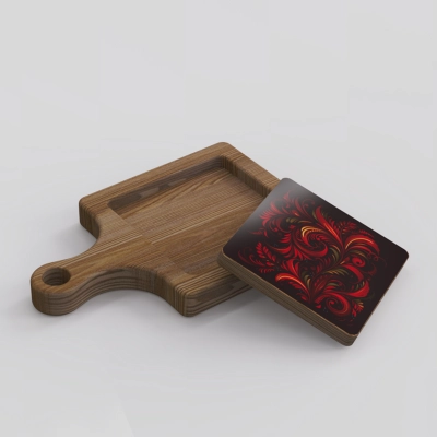 
                                                2-in-1 Serving Tray + Coaster 