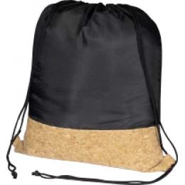 Drawstring bag with cork bottom