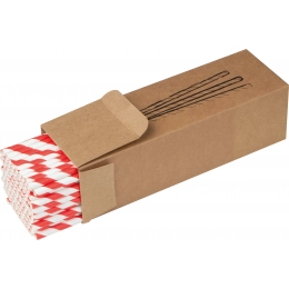 Набор из 100 трубочек для напитков из бумаги