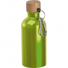 Бутылка для питья из нержавеющей стали с карабином, 400 мл