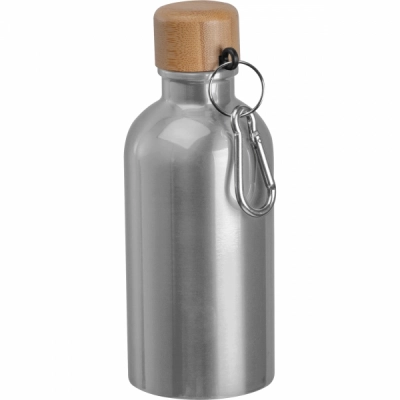 
                                                Stainless steel drinking bottle with carabiner, 400ml
                                                