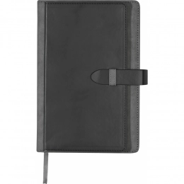 Notebook with business card compartments