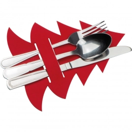 Cutlery pad in Christmas tree shape
