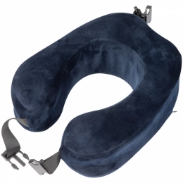 Plush neck pillow with closure band