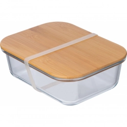 Glass lunchbox with bamboo lid