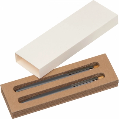 
                                                Metal writing set with pen and mechanical pencil
                                                