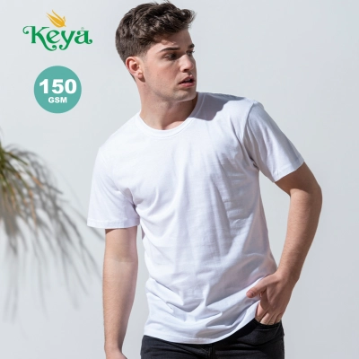 
                                            Adult White T-Shirt keya MC150
                                            