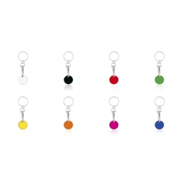 Металлический брелок для монет Euromarket