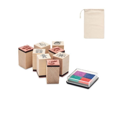 
                                                8 wooden Christmas stamps set
                                                
