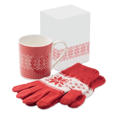 
                                            Winter gift mug and gloves set
                                            