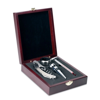 
                                            Classic wine set in wooden box
                                            
