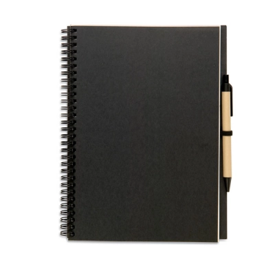 
                                                Recycled notebook with pen
                                                