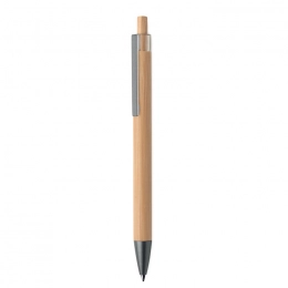Push button bamboo pen