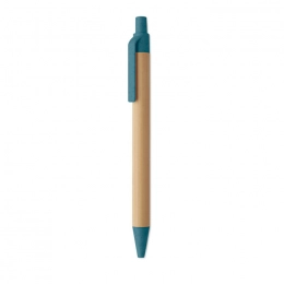 Push button ball pen in bamboo
