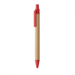 Push button ball pen in bamboo