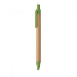 Push button ball pen in bamboo
