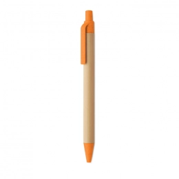 Push button ball pen in bamboo