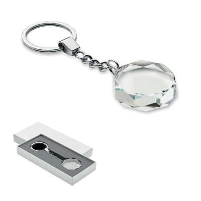 
                                            Glass round award key ring
                                            
